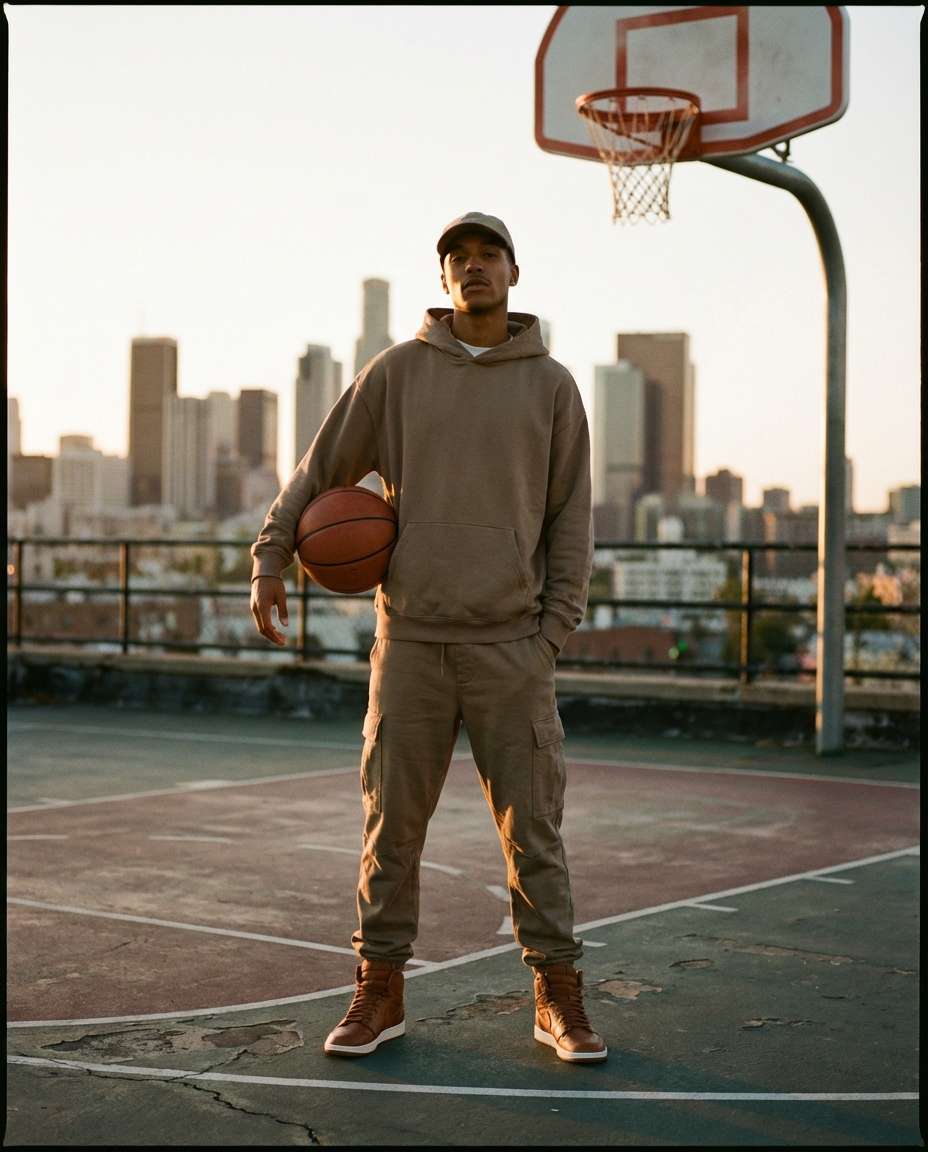 rooftop court editorial photo