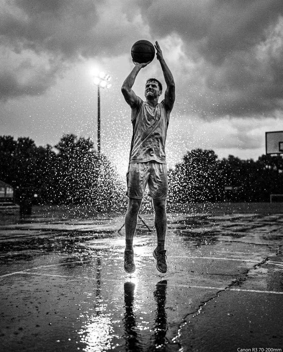 rainy court training photo