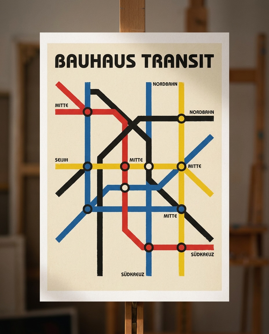 retro transit map photo