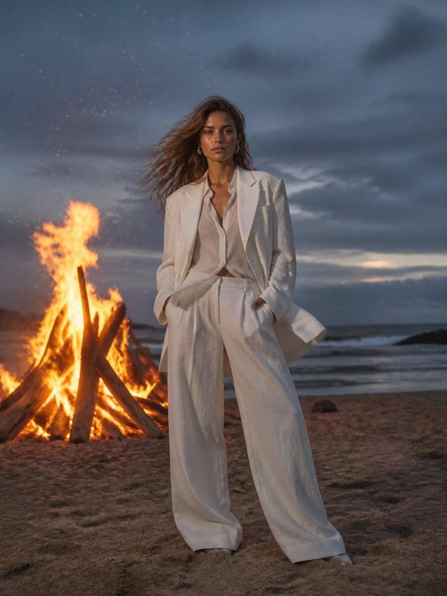 Fashion Editorial Bonfire Beach photo