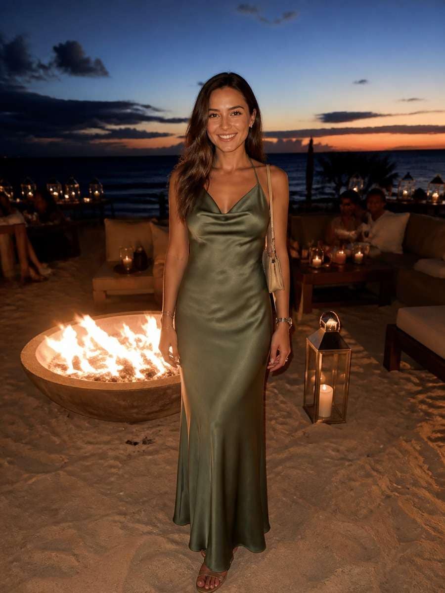 Luxury Resort Beach Fire Edit photo