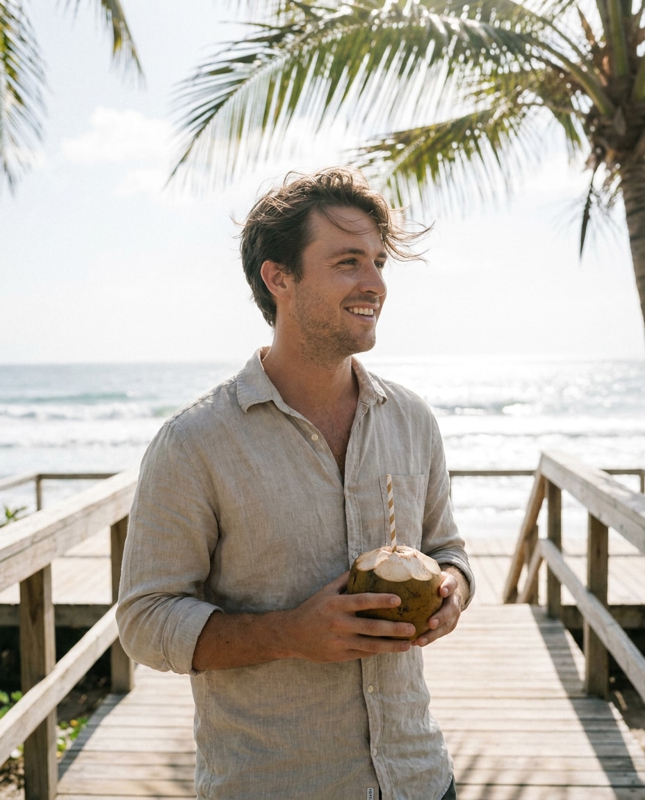 beach coconut drink photo