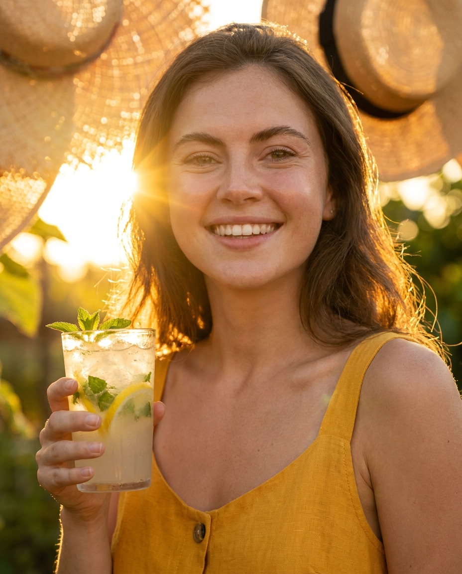 golden hour lemonade photo
