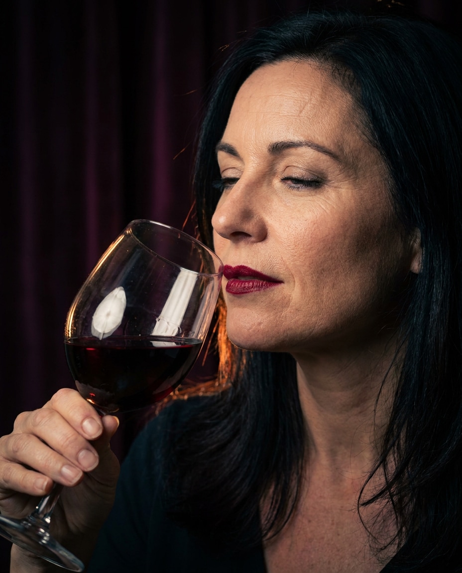 cinematic red wine photo