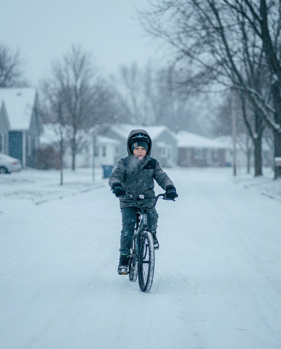 snow day ride photo