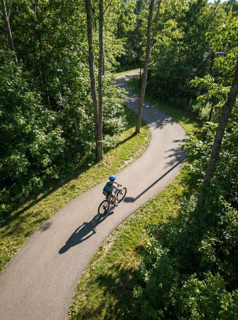 drone overhead ride photo