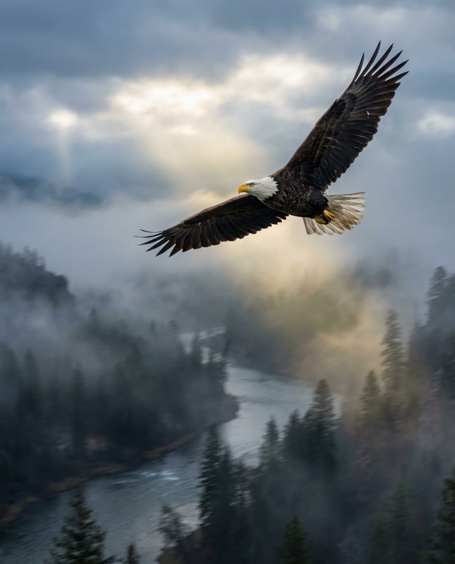 eagle in flight photo
