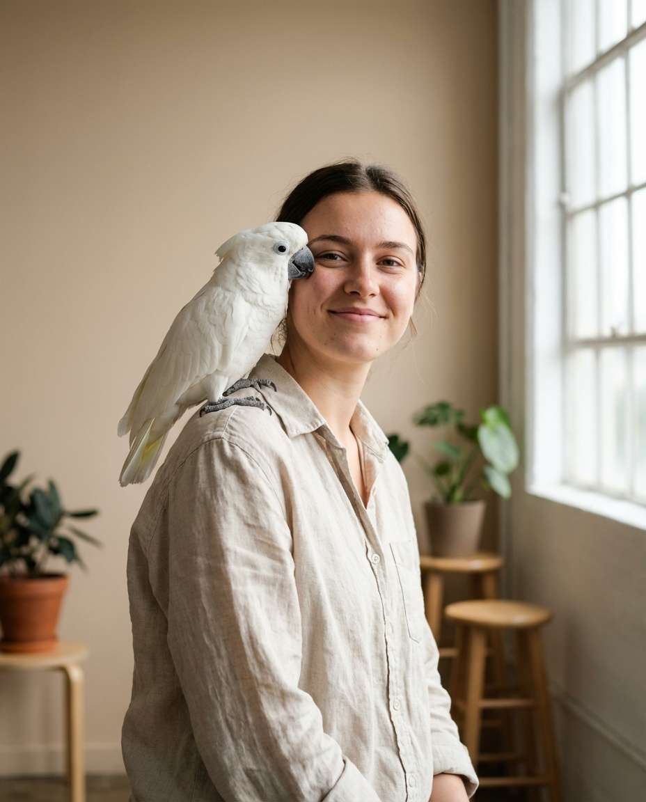 cockatoo shoulder moment photo