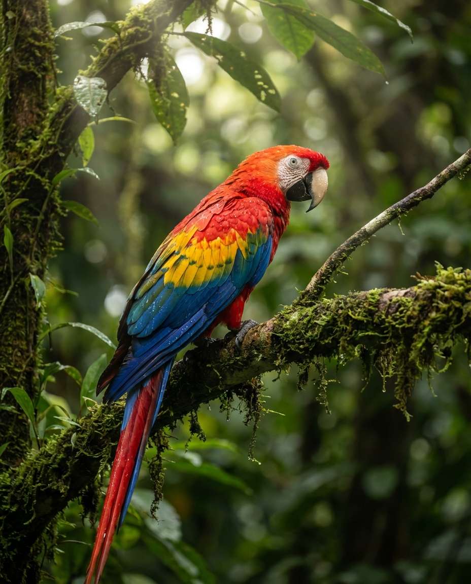 macaw color splash photo