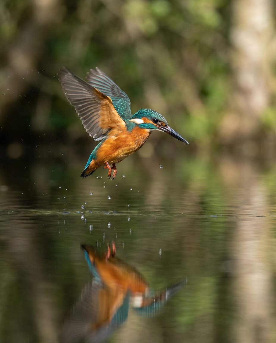 kingfisher dive moment photo