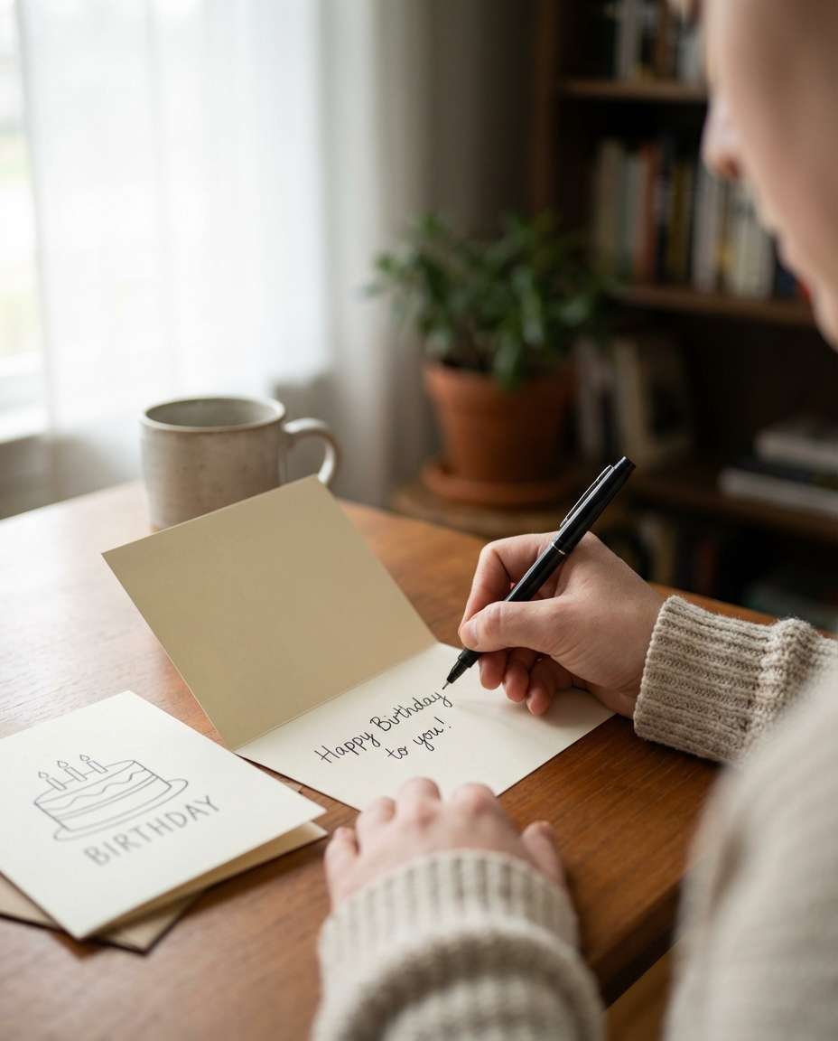 writing the message photo