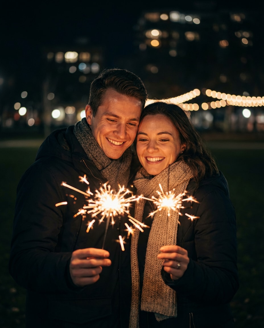 sparkler celebration photo