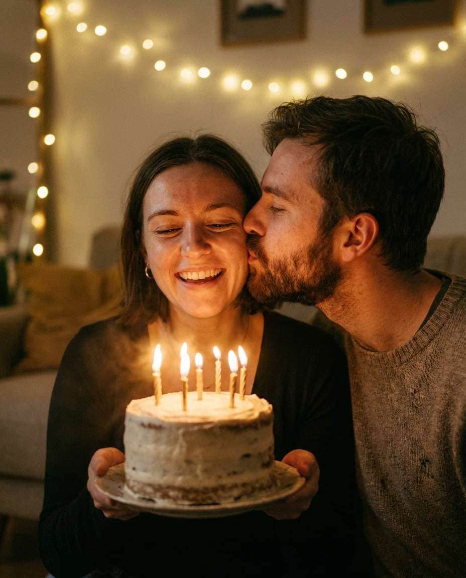 candle blow kiss photo
