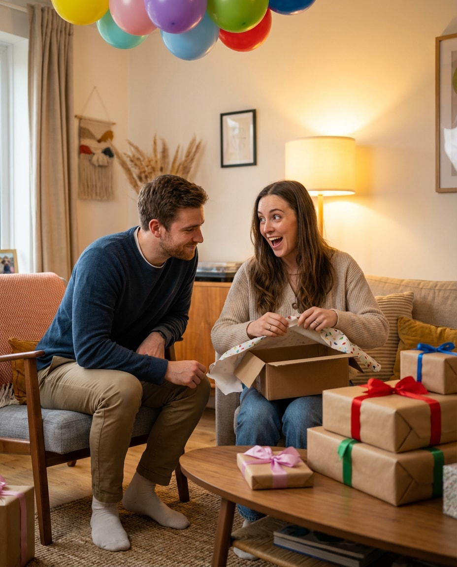 gift unwrap reaction photo