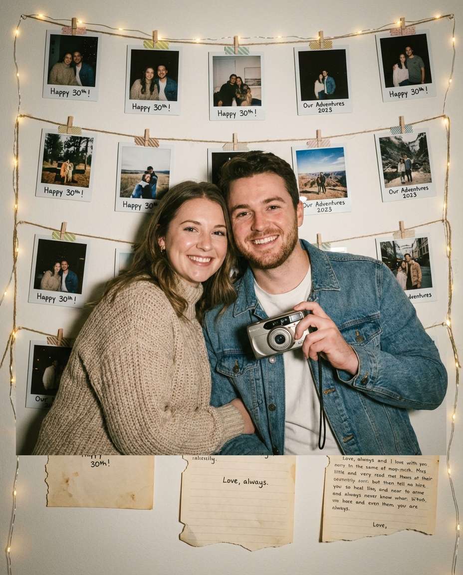 polaroid collage mood photo