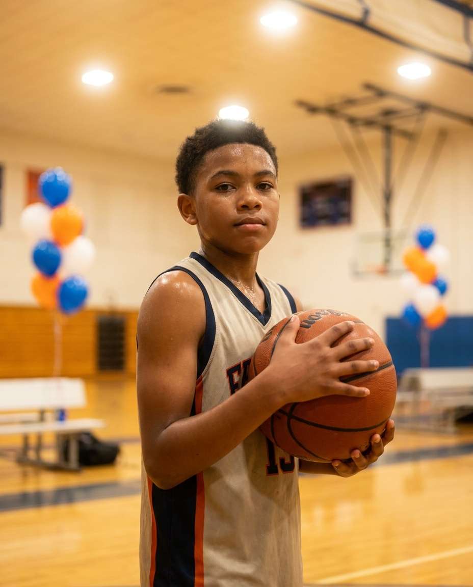 basketball court glow photo