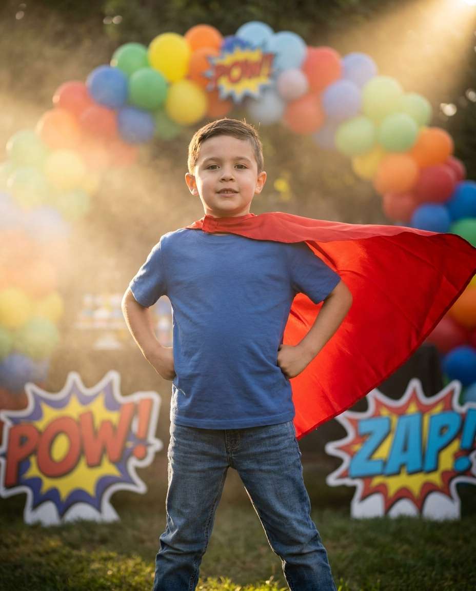 superhero cape moment photo