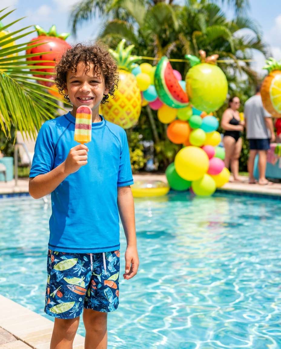 tropical pool party photo