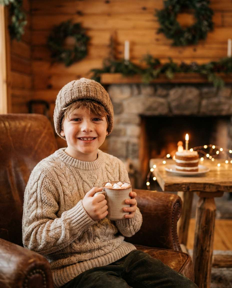 winter cabin photo