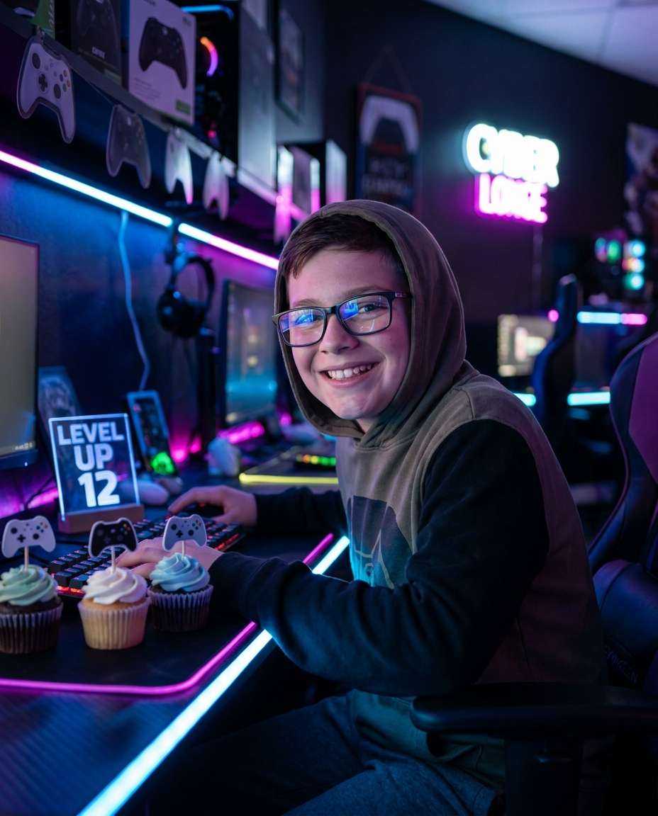 neon gamer photo