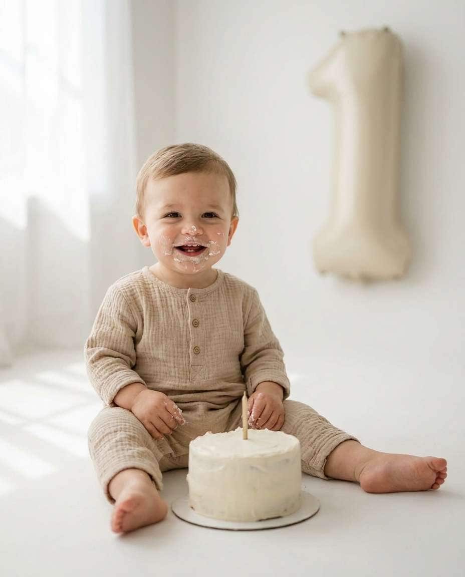 cake smash toddler photo
