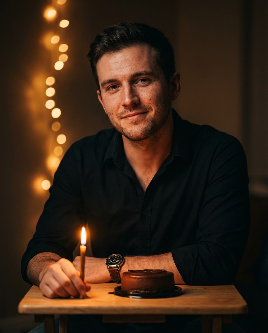 candlelit dinner portrait photo