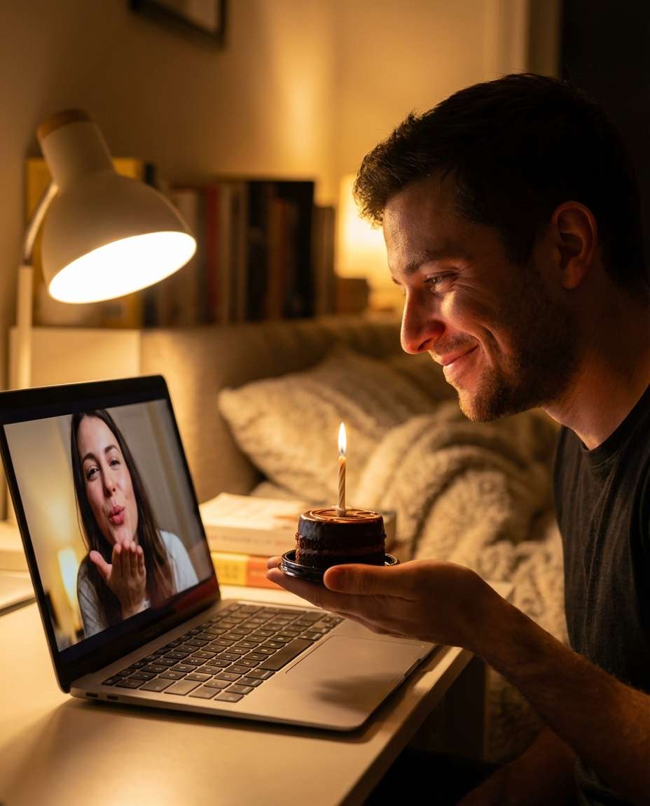 longdistance screen kiss photo