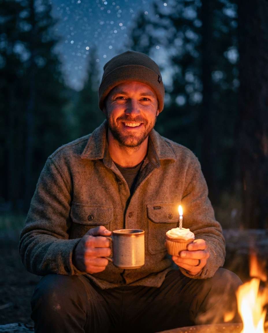 campfire night photo