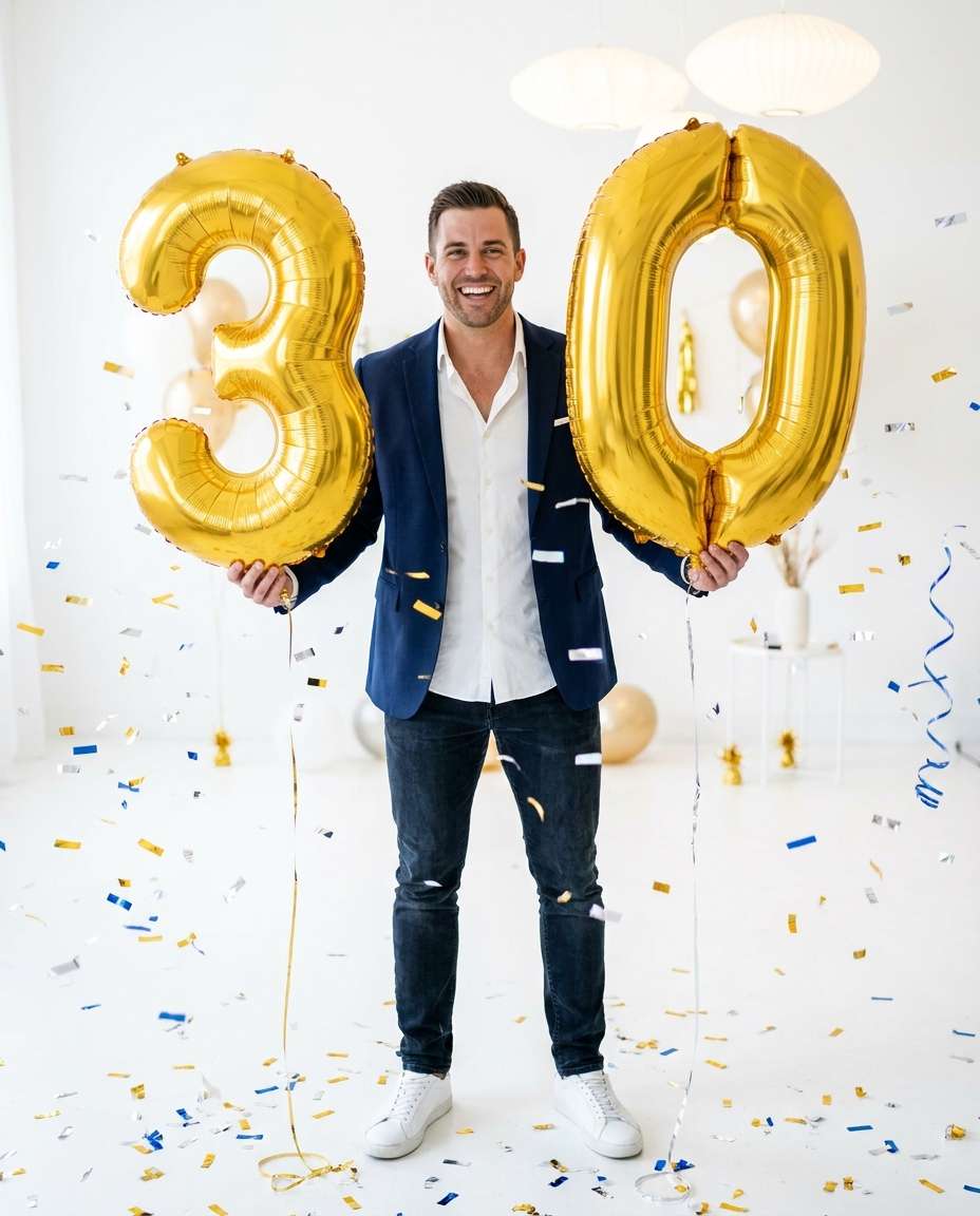 milestone 30 confetti photo