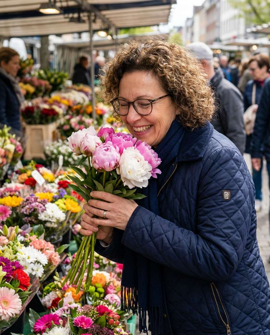 flower market stroll photo