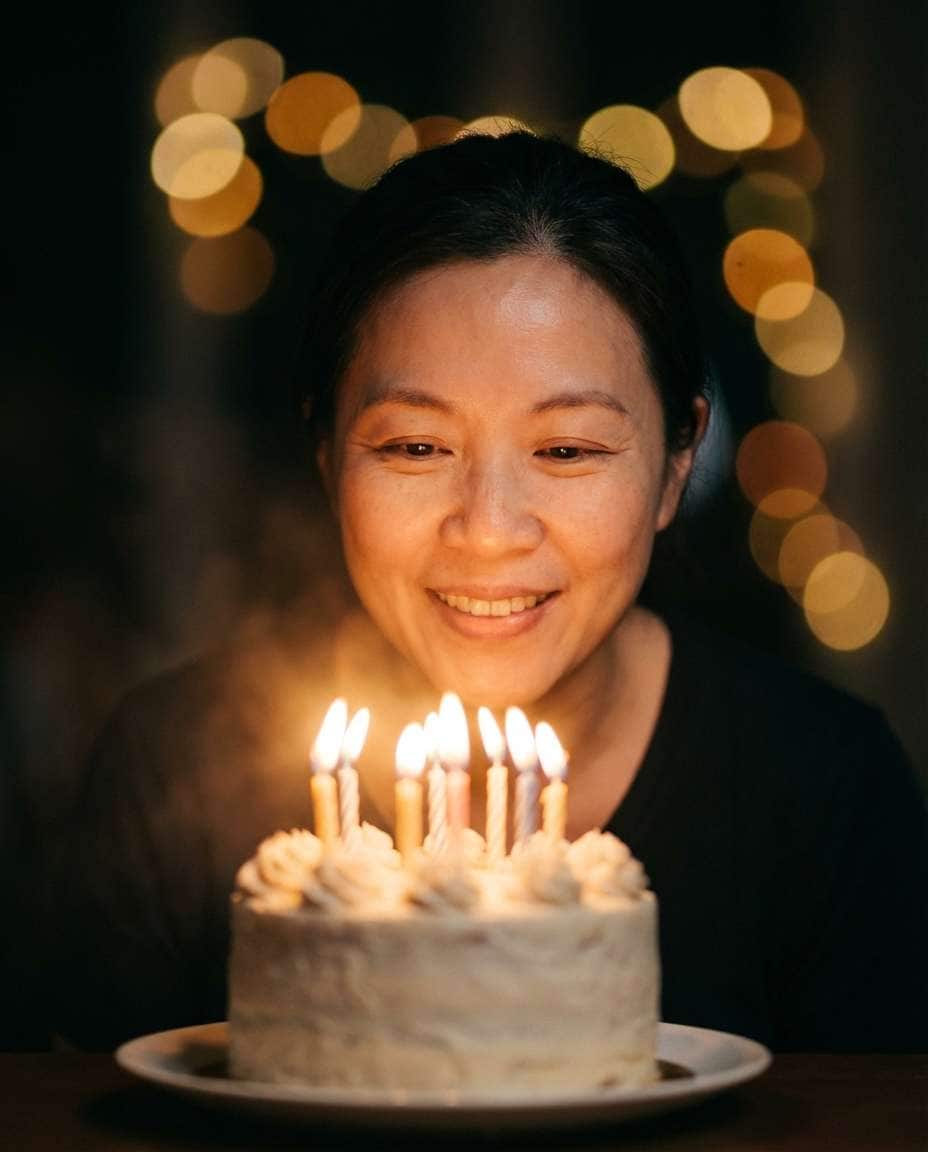 cake candle portrait photo