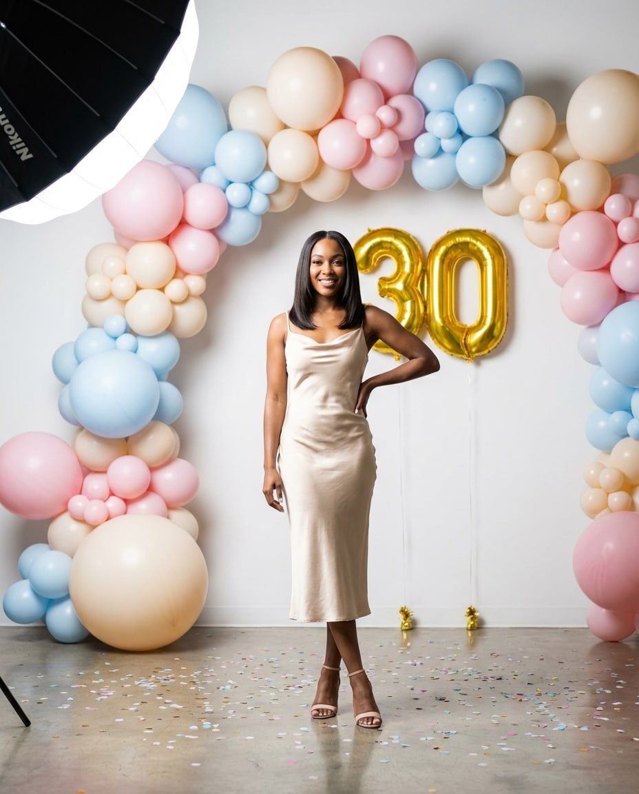 balloon arch glam photo