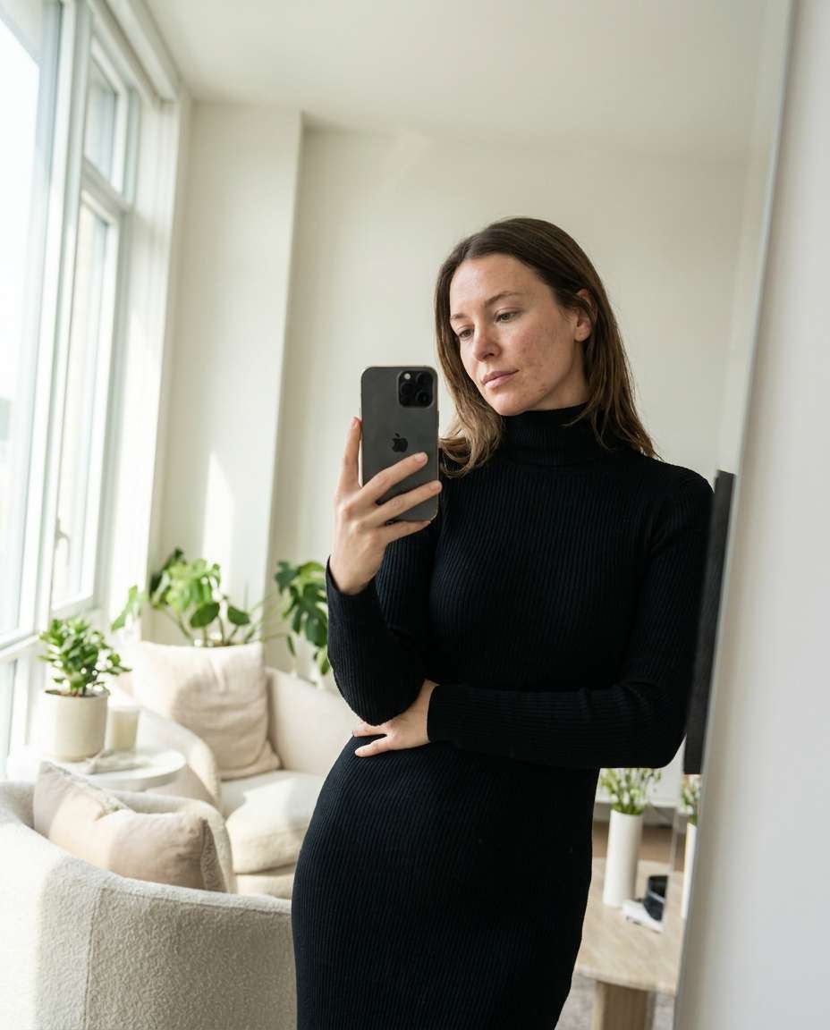 mirror selfportrait chic photo