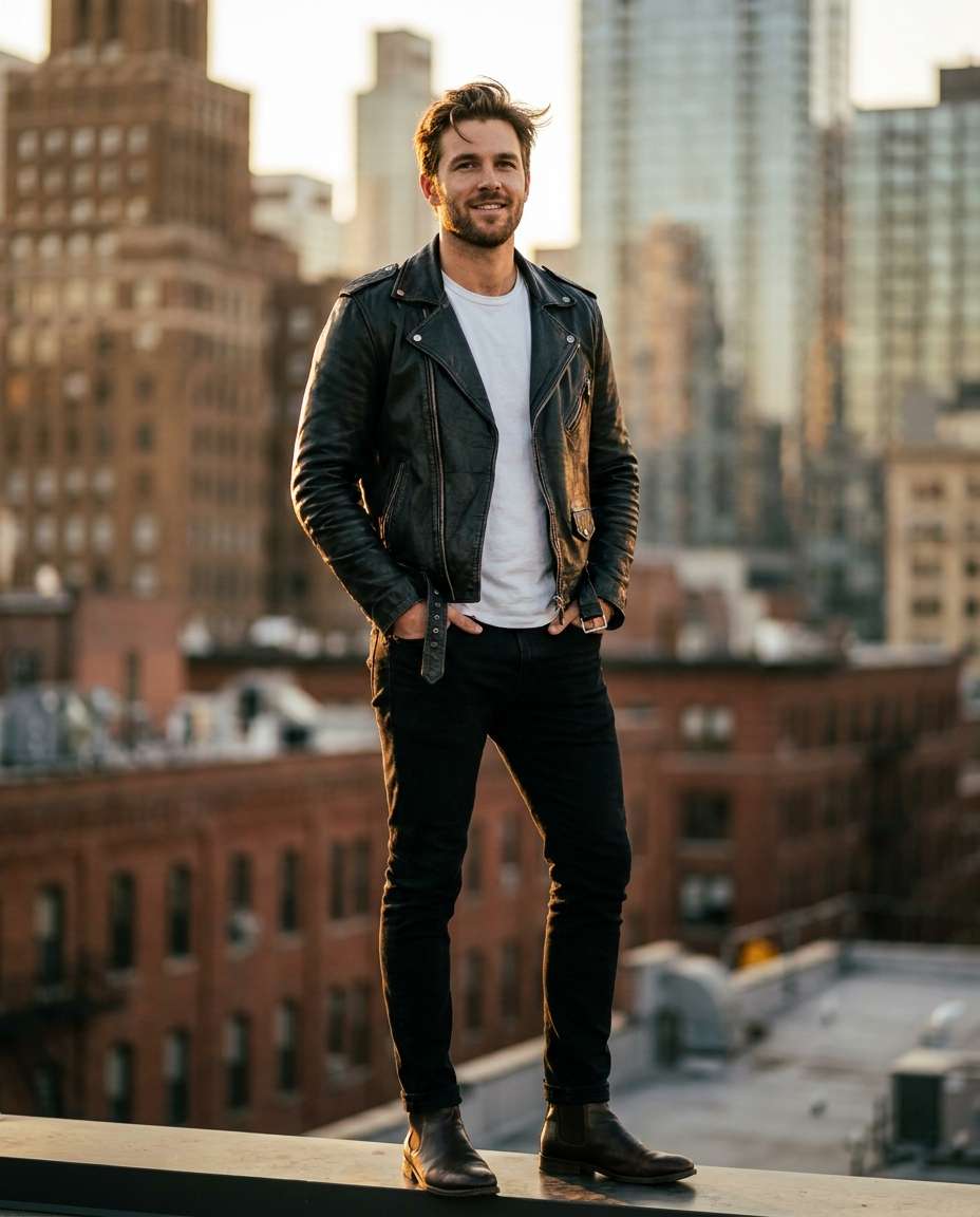 rooftop golden hour photo