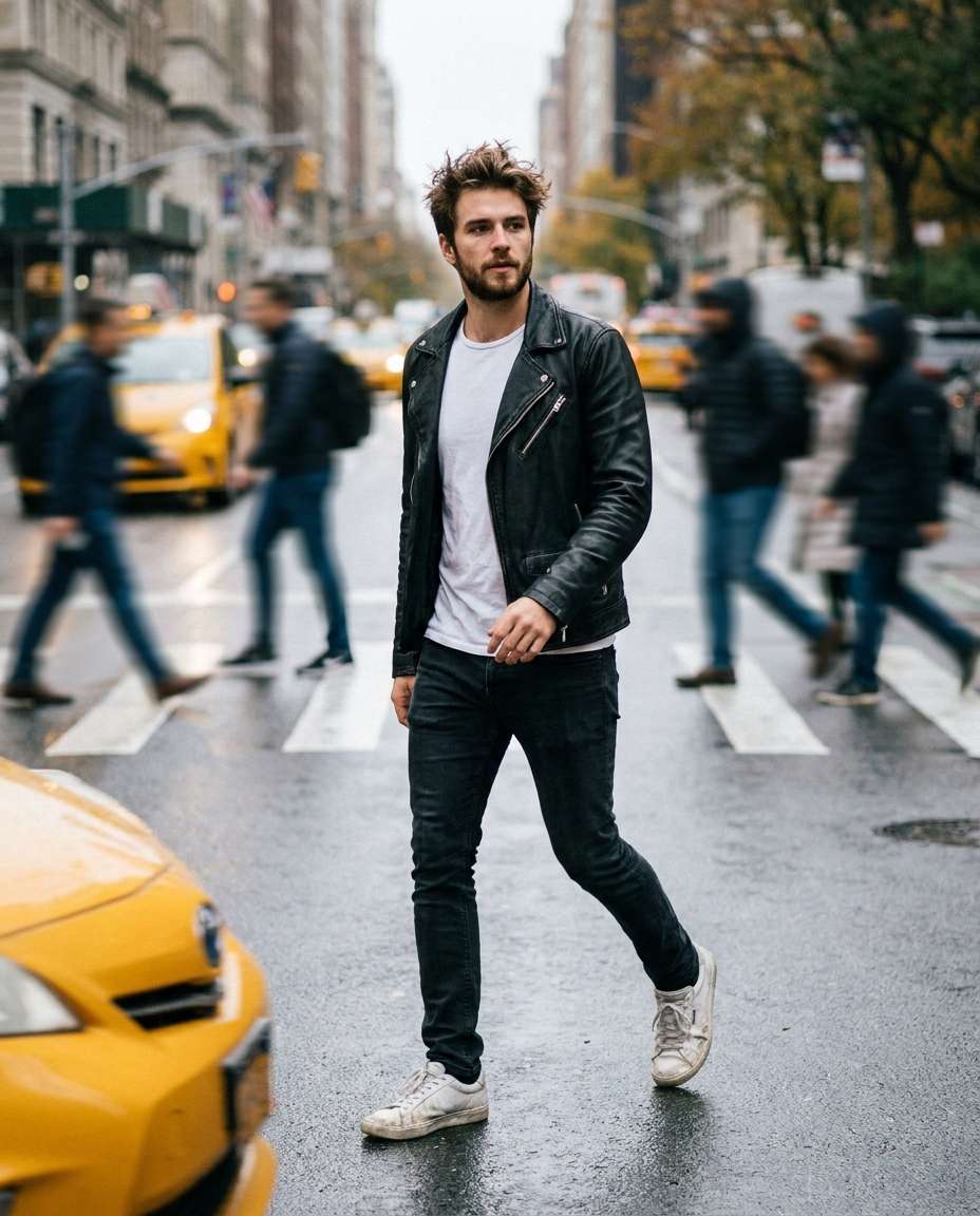 street crosswalk motion photo