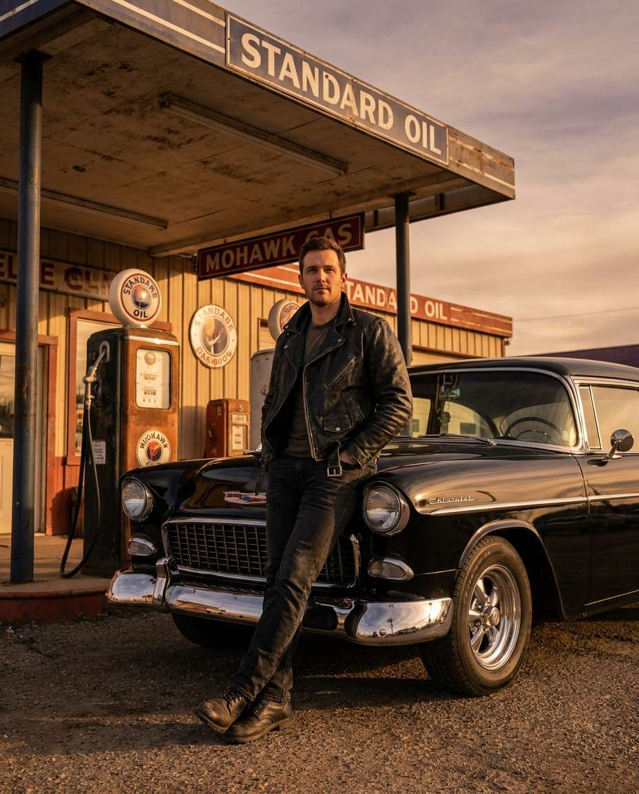 vintage gas station photo