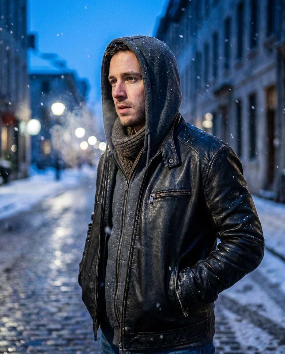 snowy city layers photo