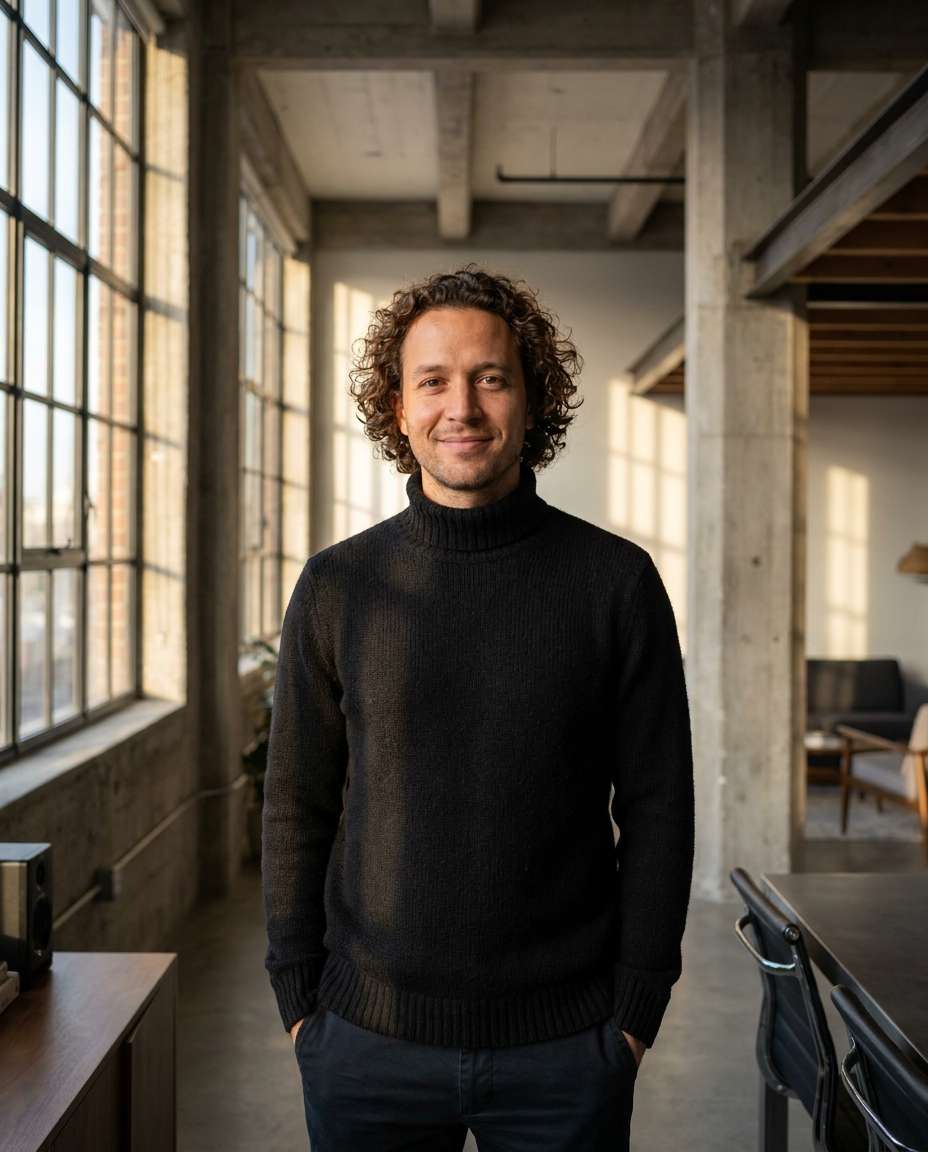 modern loft portrait photo