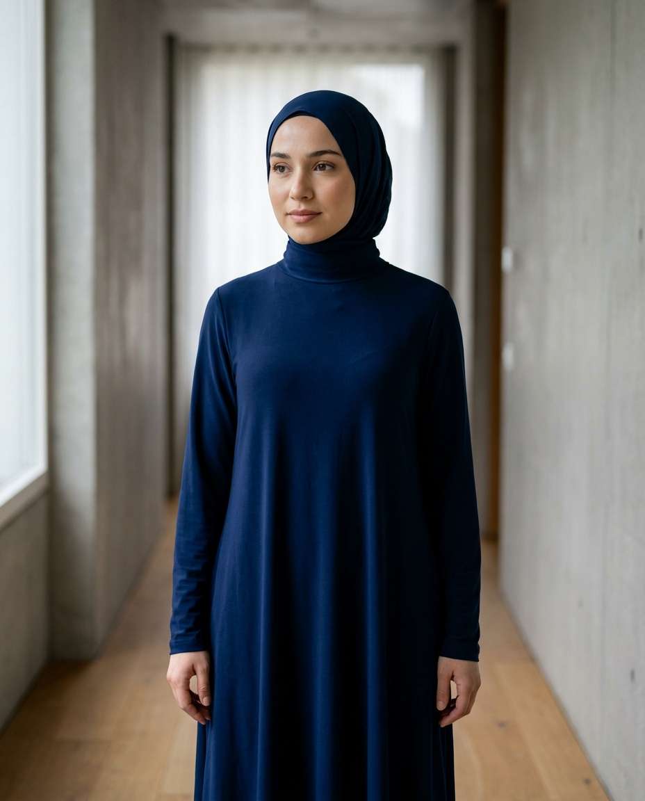 high neck modest look photo