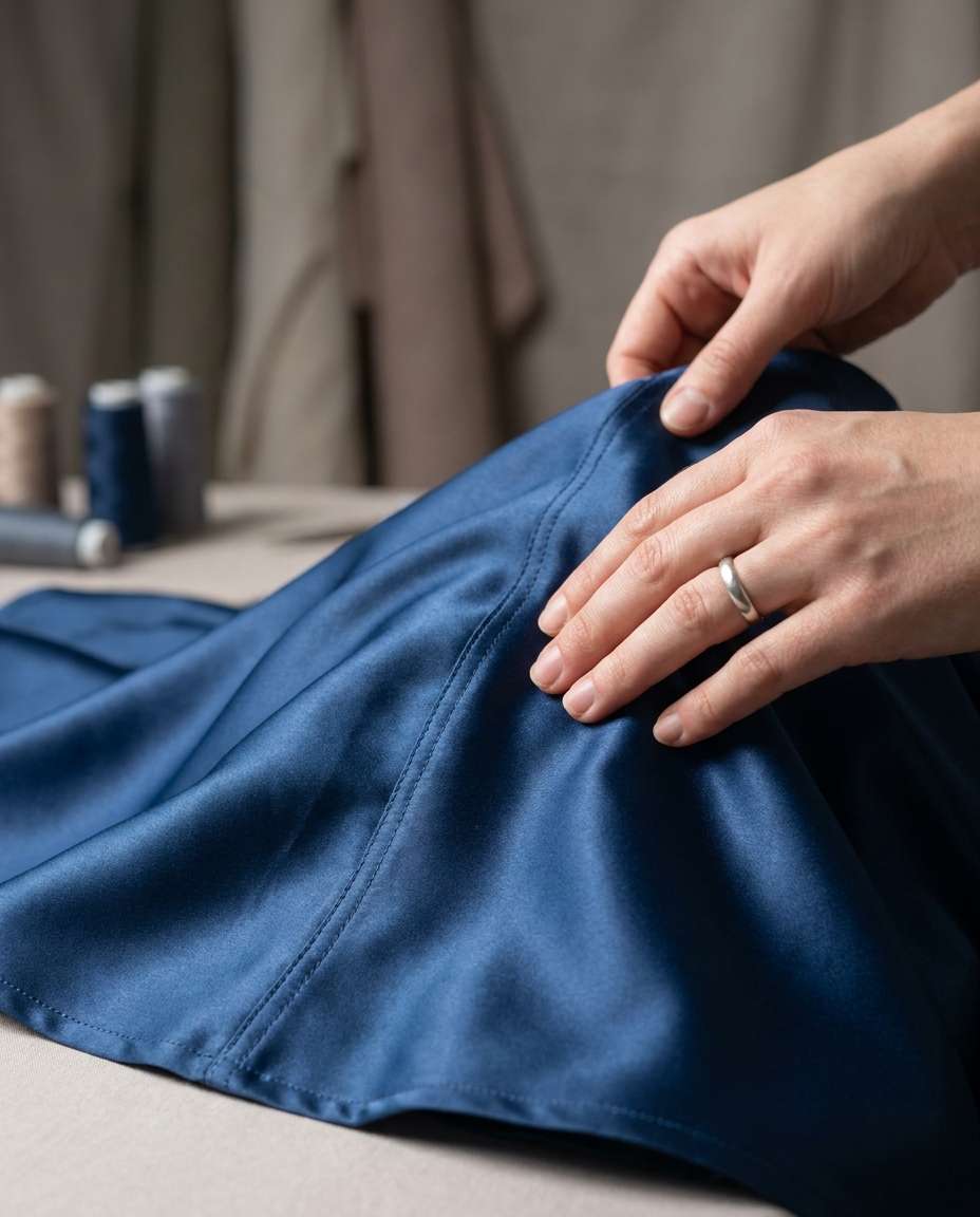 hands and fabric detail photo