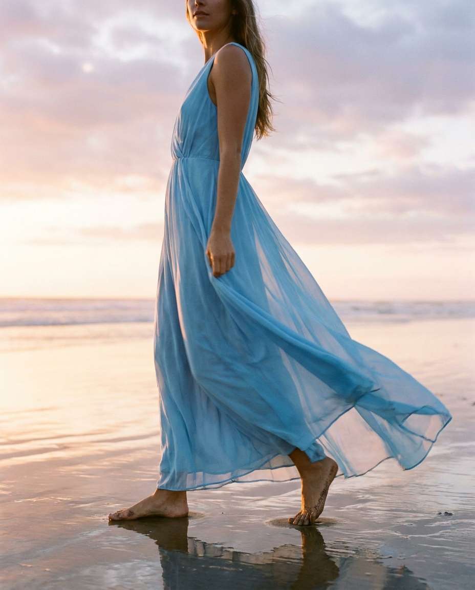 beach wind motion photo