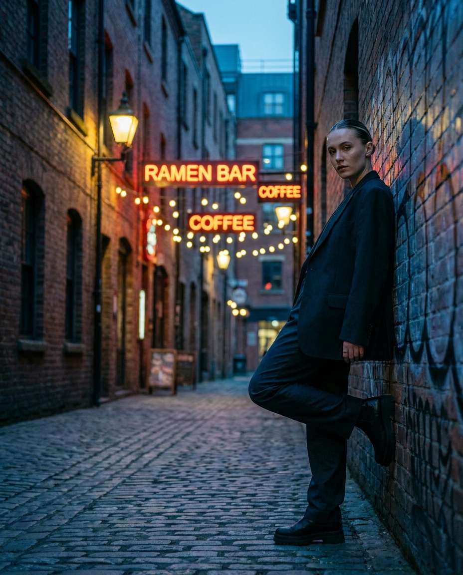 alleyway editorial pose photo
