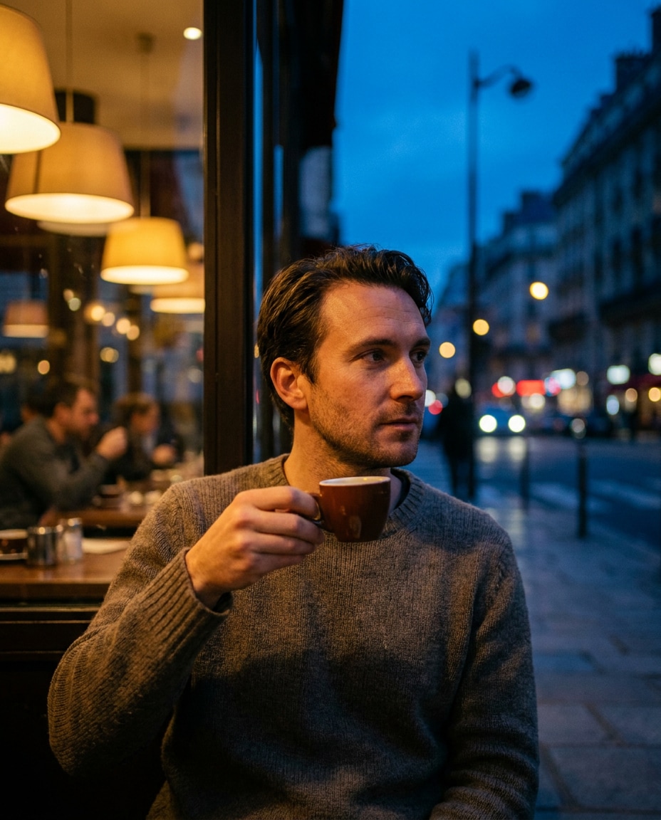 cafe window glow photo
