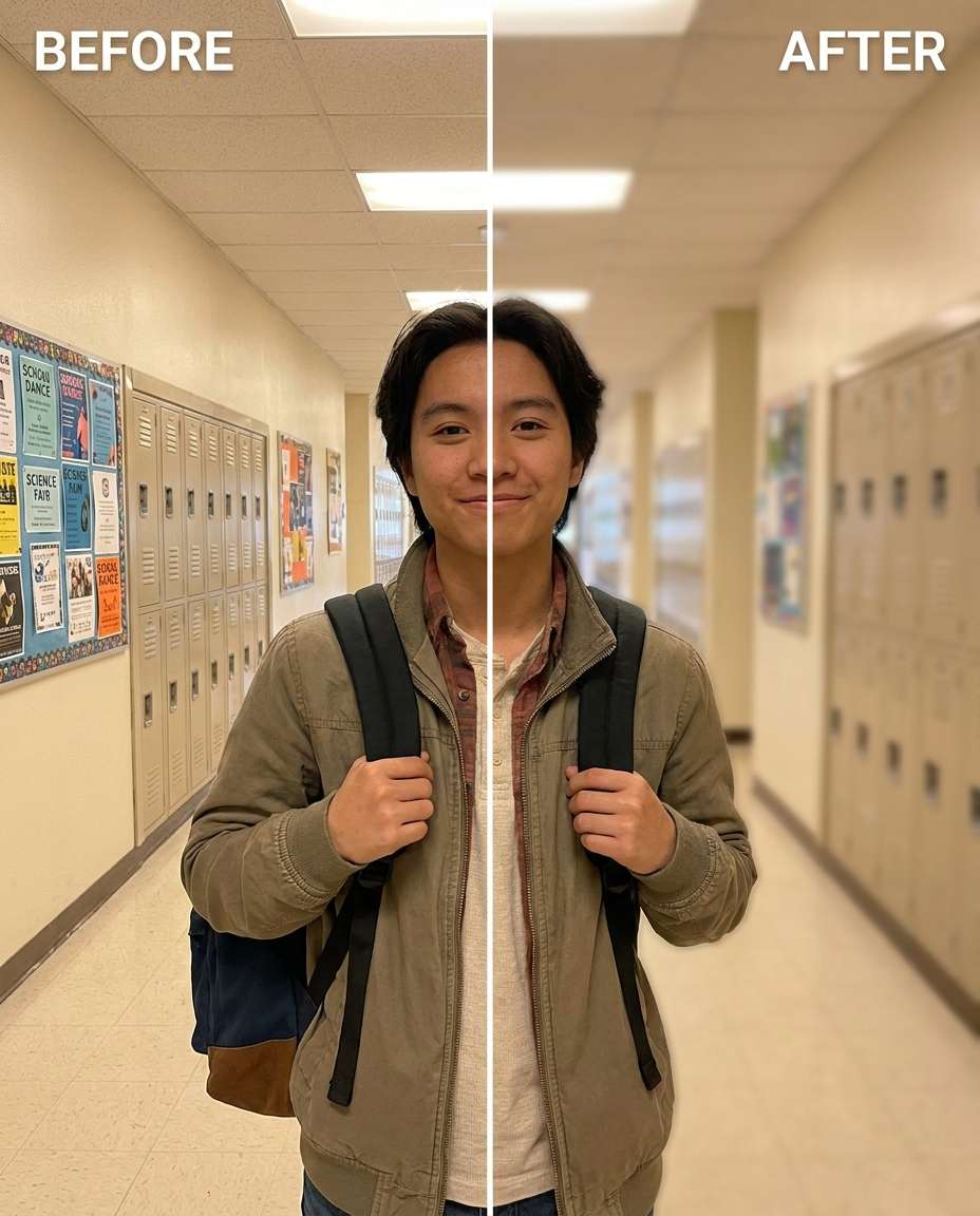 school hallway photo