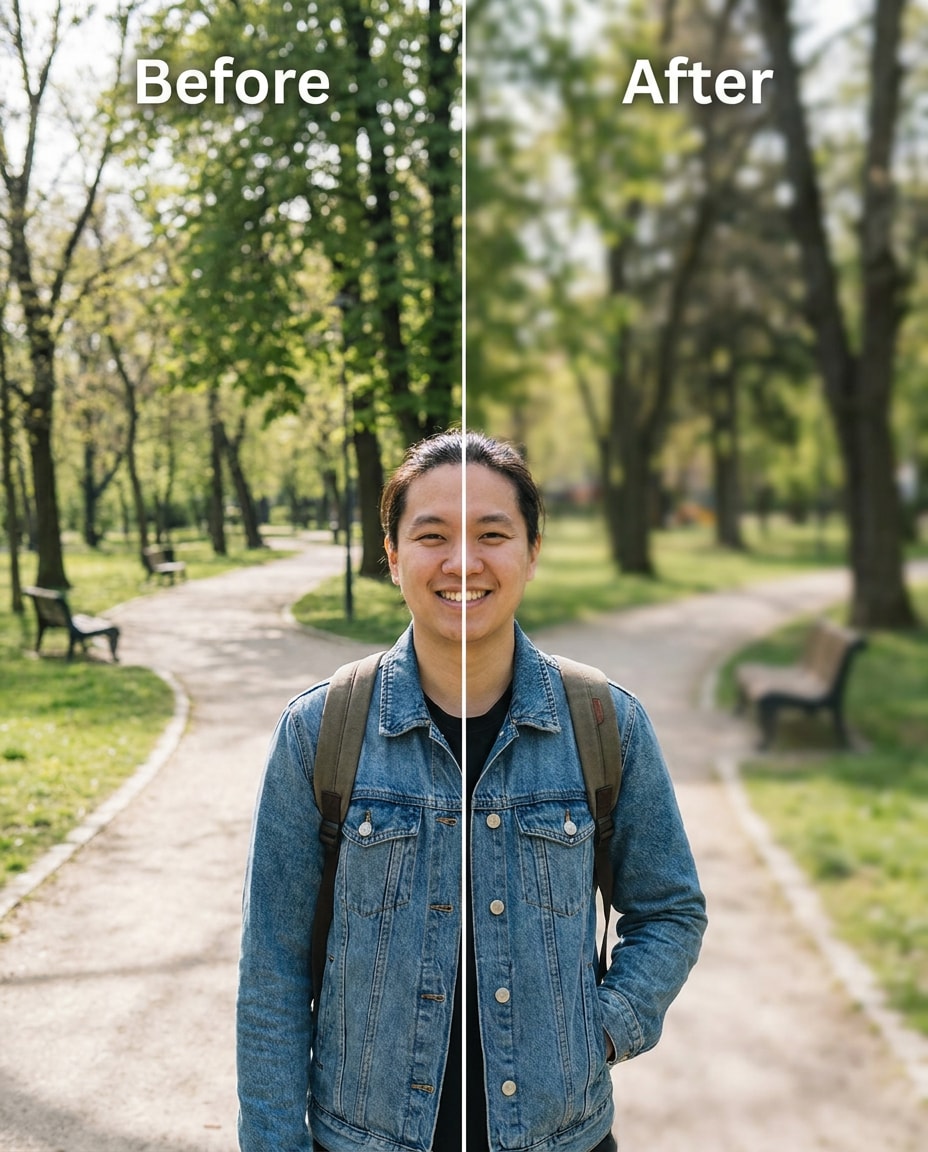 park portrait depth photo
