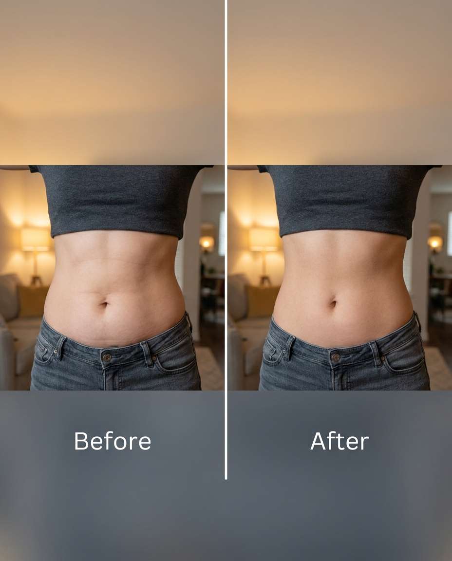 tighten midriff creases photo