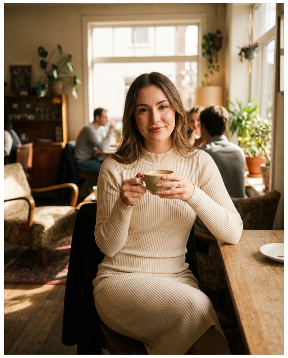 cozy knit cafe photo