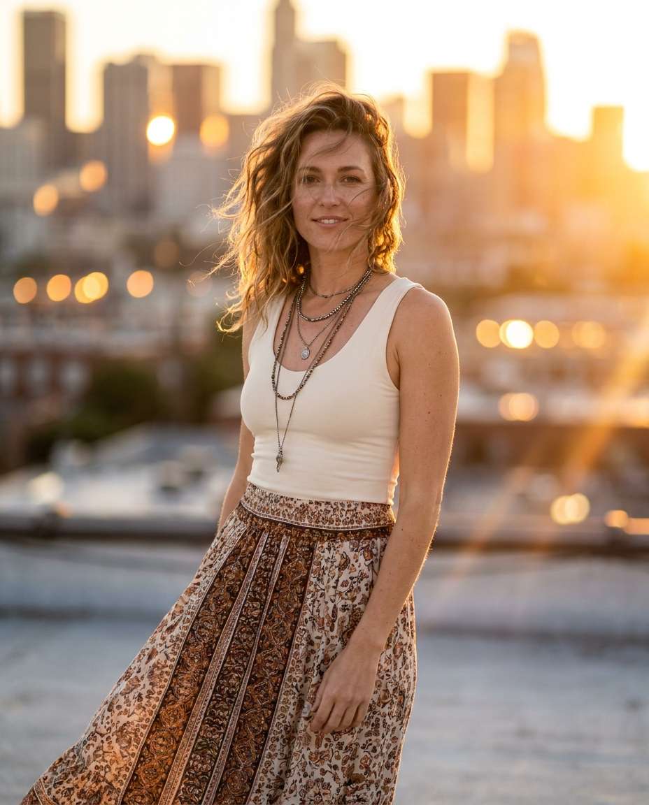 sunset rooftop photo