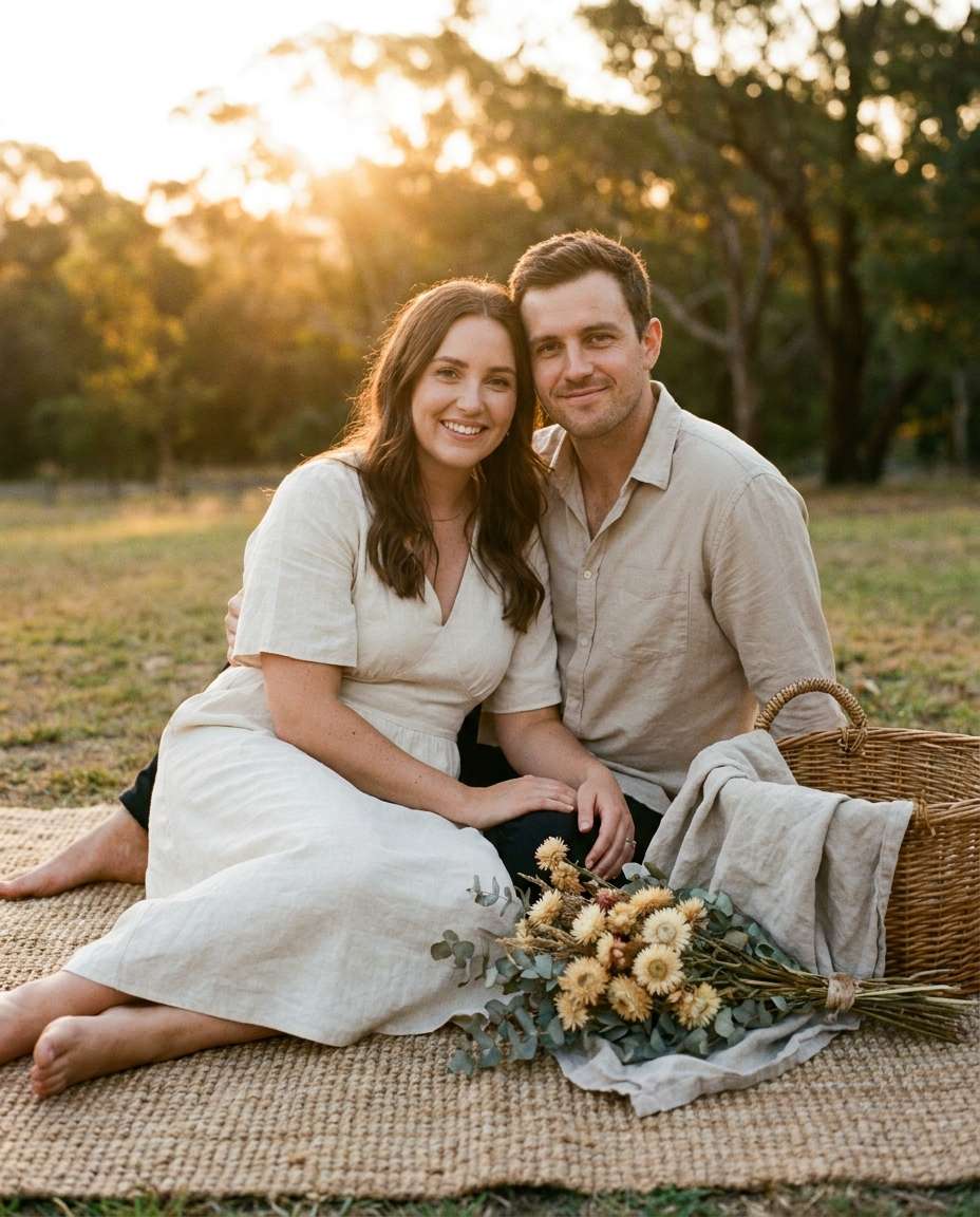 couple picnic photo