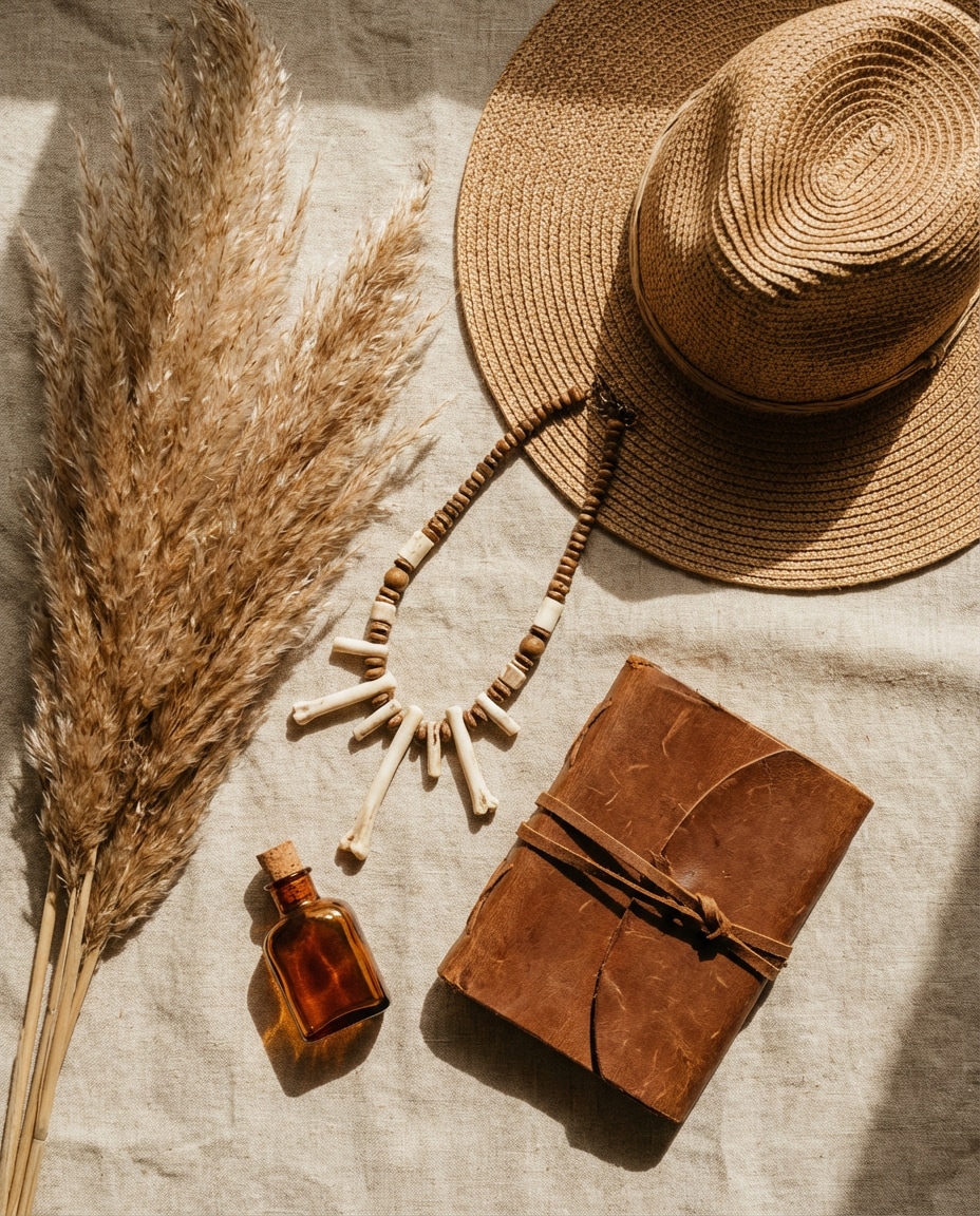 textured props flatlay photo
